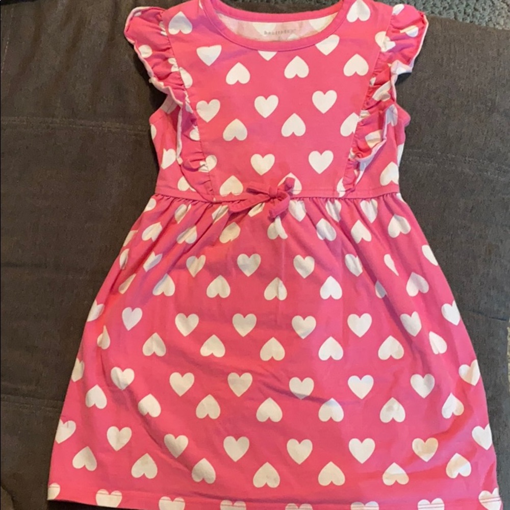 Pink and white heart dress girls 5t